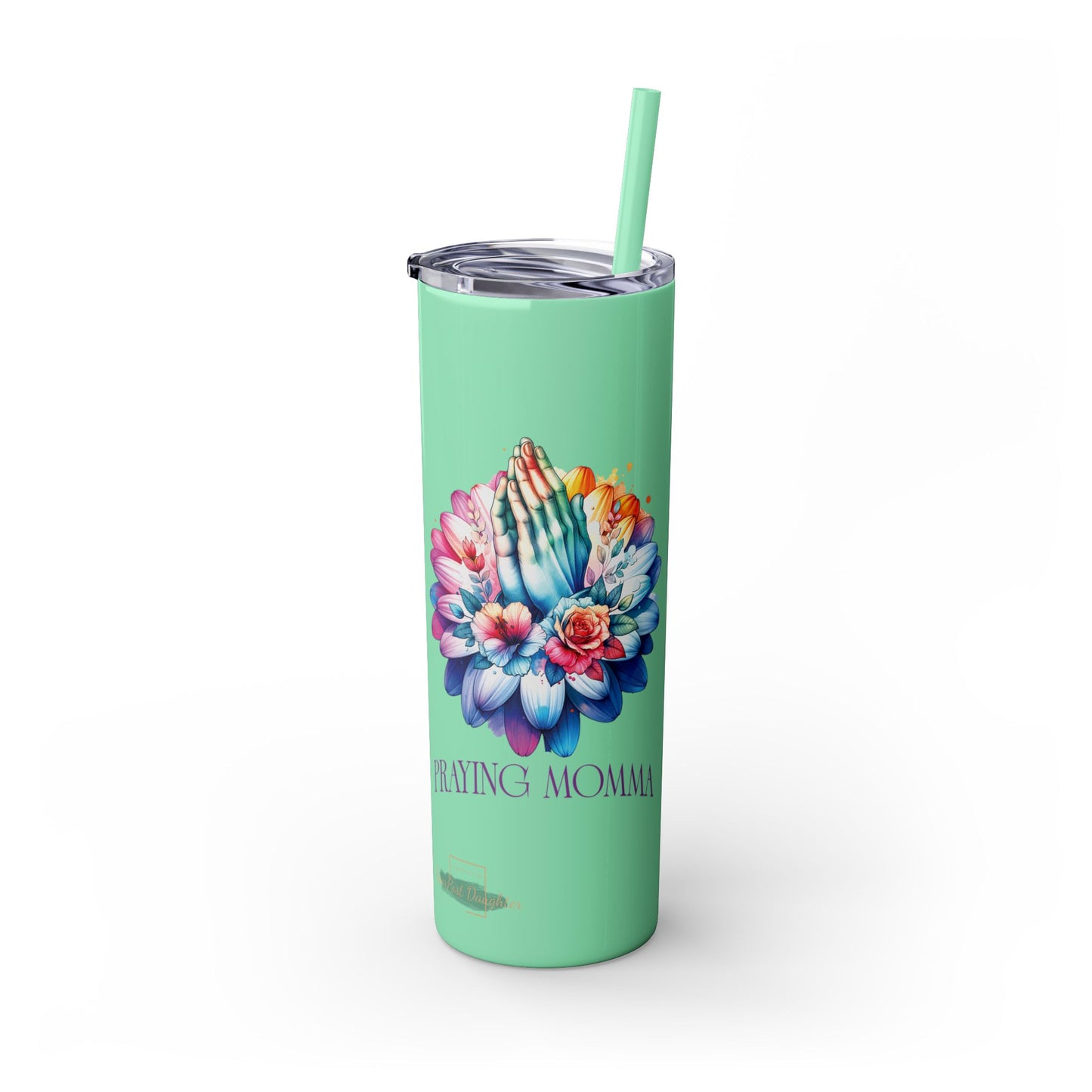 Praying Momma Tumbler with Straw, 20oz