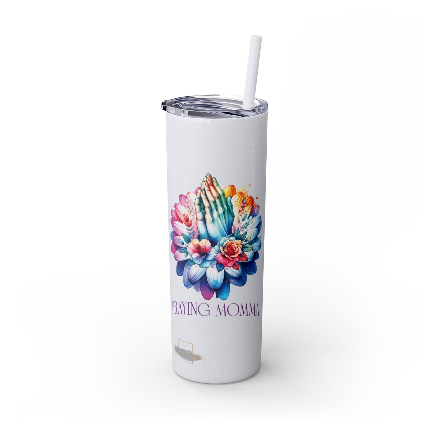 Praying Momma Tumbler with Straw, 20oz