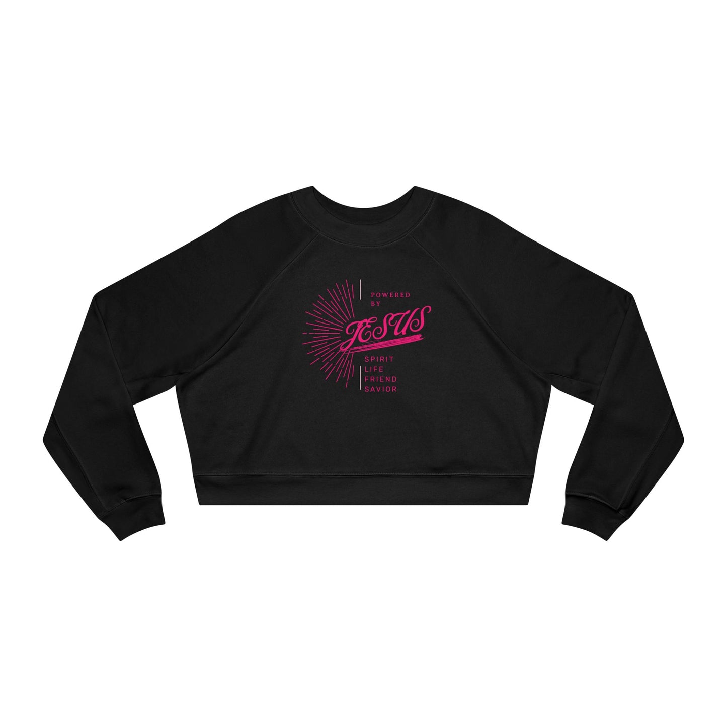 Powered By Jesus- Cropped Fleece Pullover ( Women)