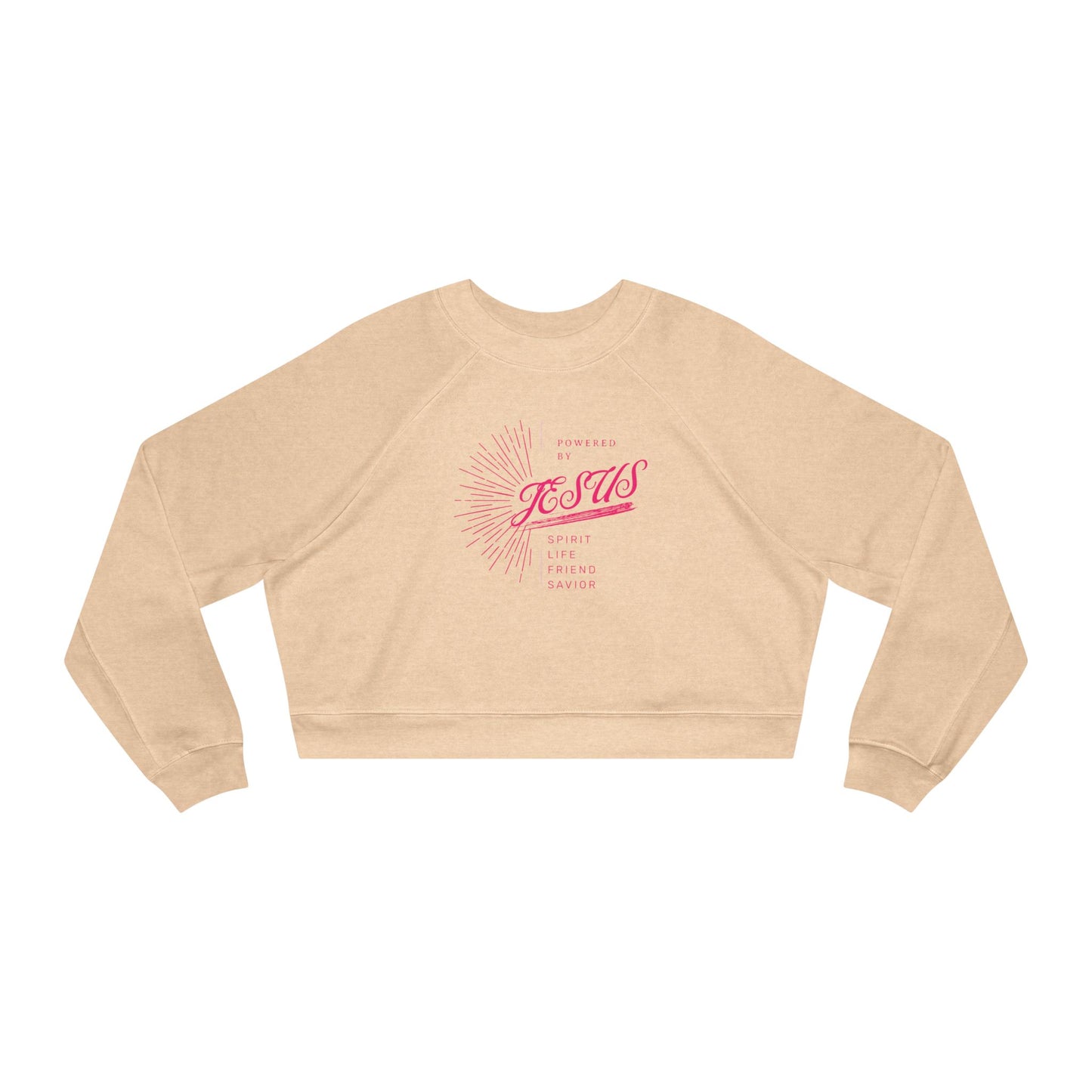Powered By Jesus- Cropped Fleece Pullover ( Women)