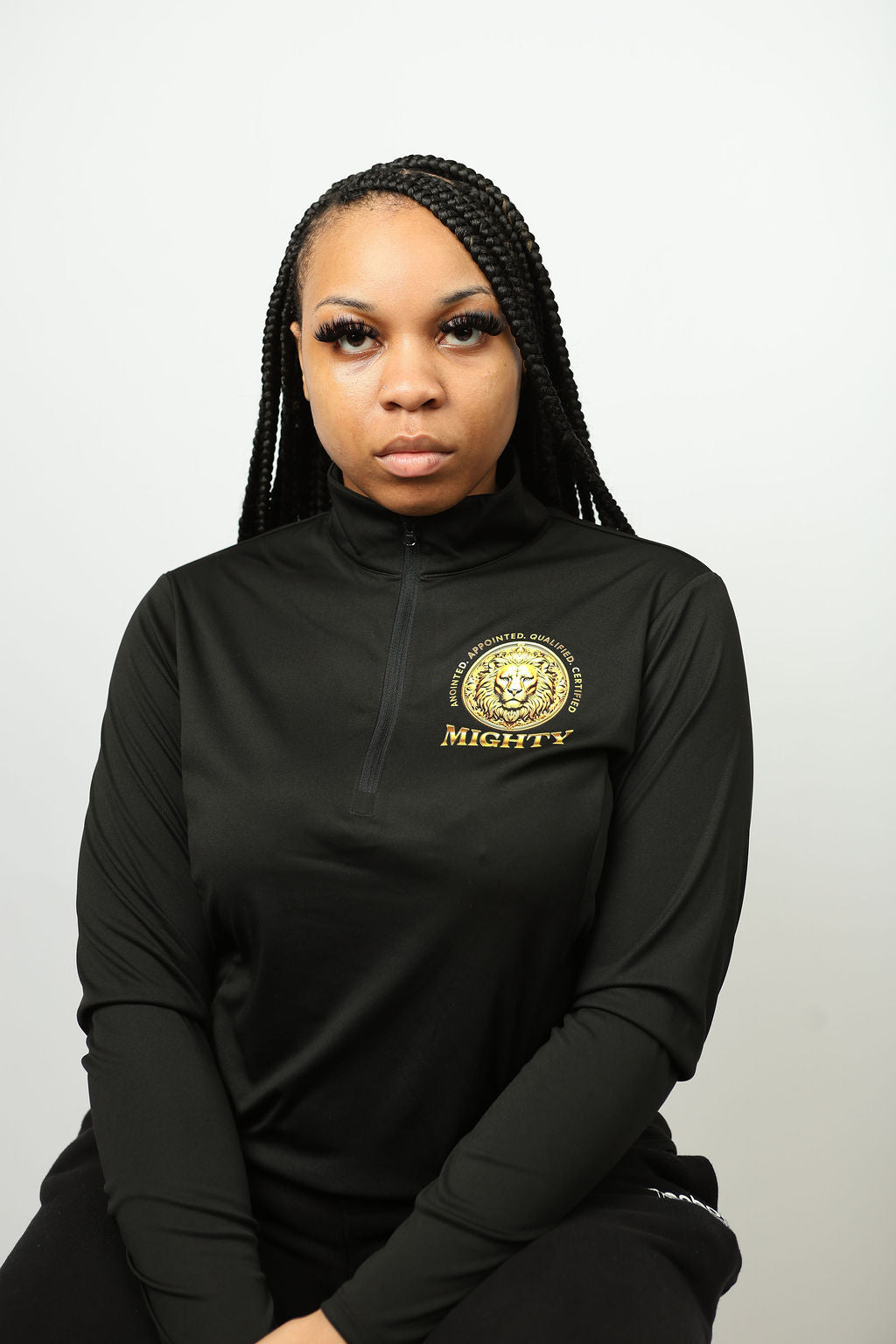 Mighty Gold Lion Quarter-Zip Pullover ( Women)