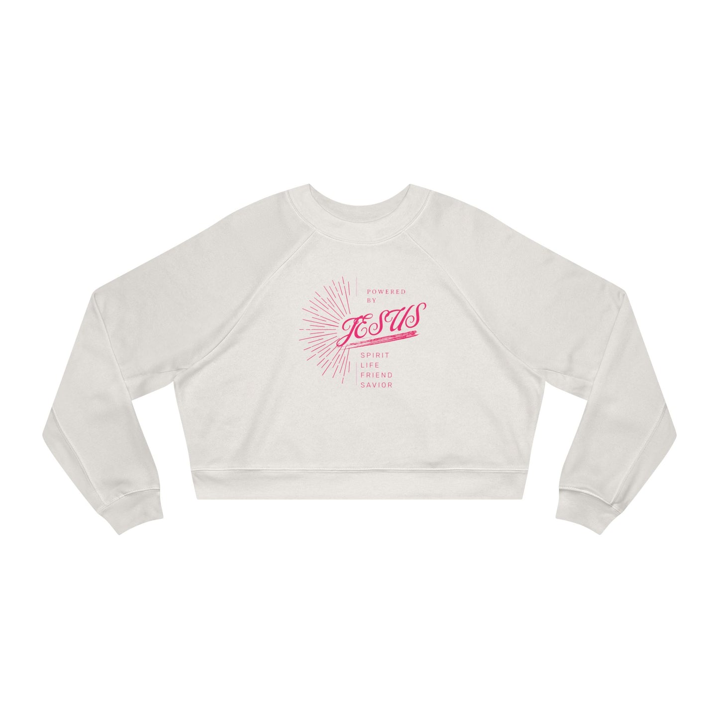 Powered By Jesus- Cropped Fleece Pullover ( Women)