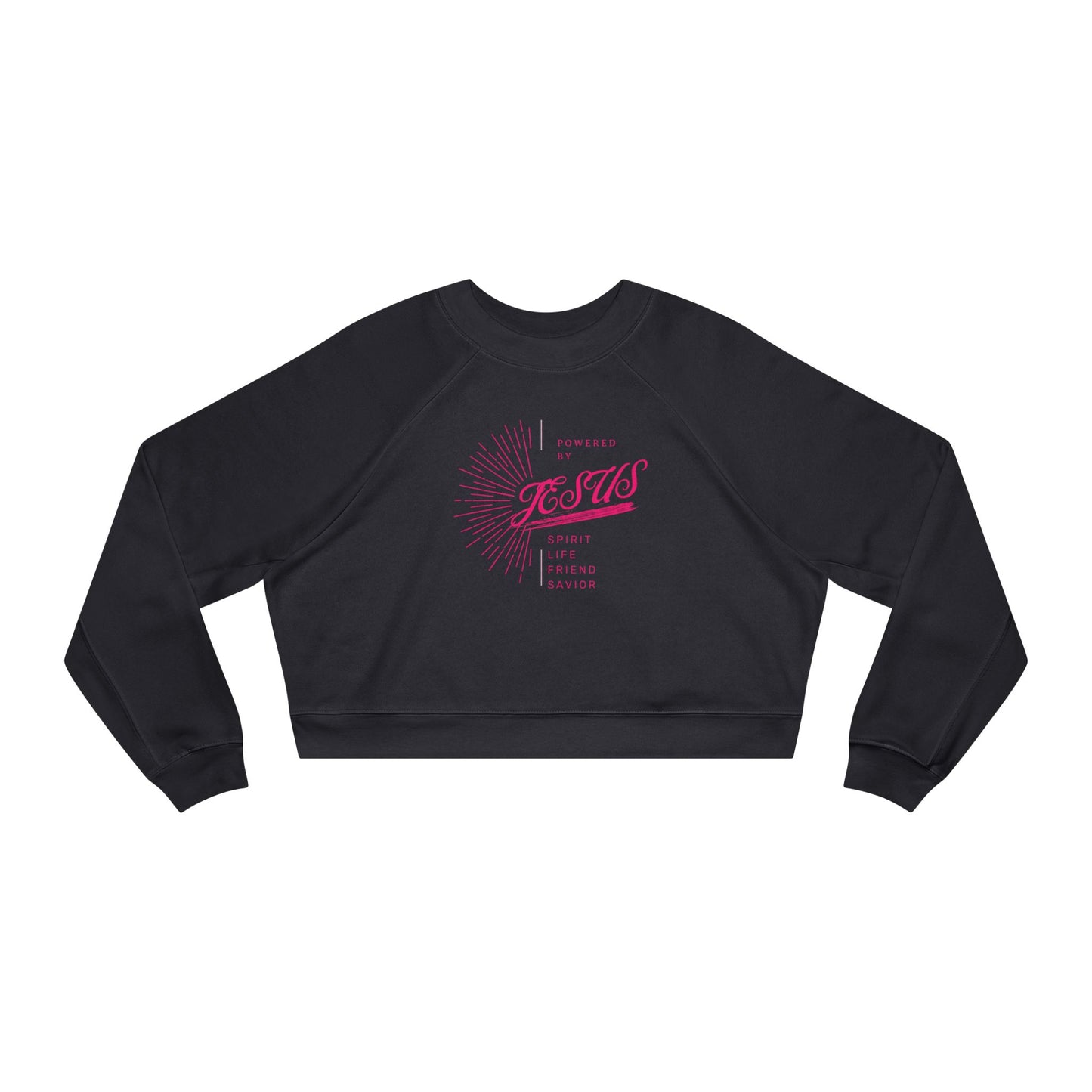 Powered By Jesus- Cropped Fleece Pullover ( Women)