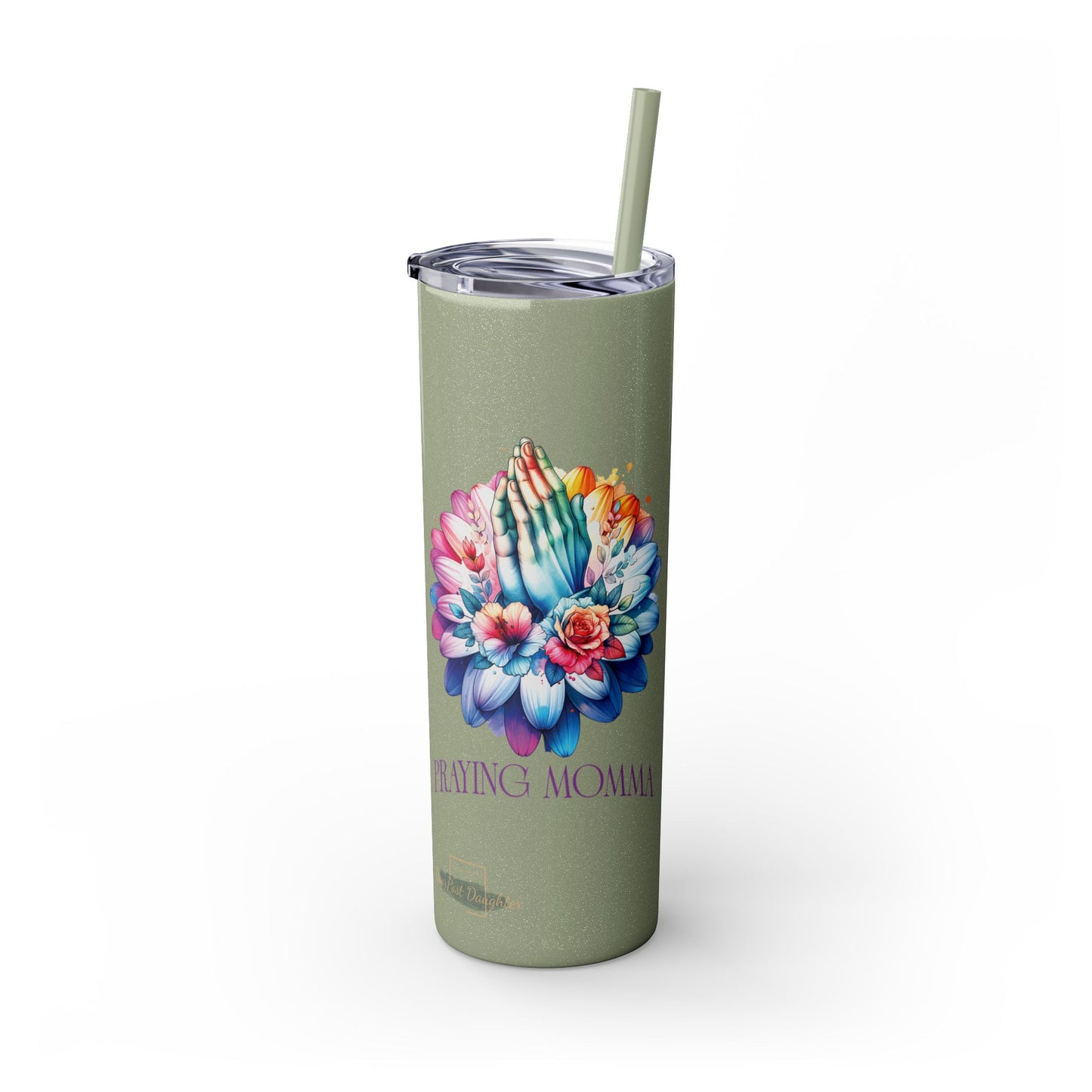 Praying Momma Tumbler with Straw, 20oz