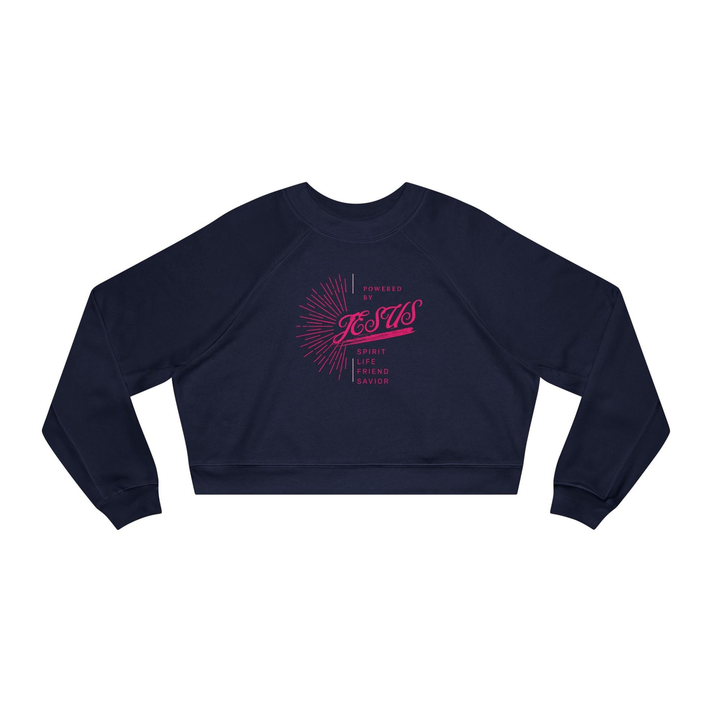 Powered By Jesus- Cropped Fleece Pullover ( Women)