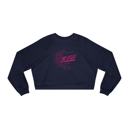 Powered By Jesus- Cropped Fleece Pullover ( Women)