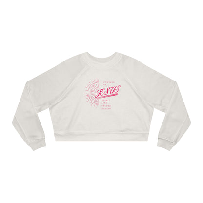 Powered By Jesus- Cropped Fleece Pullover ( Women)