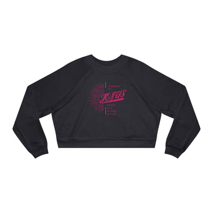 Powered By Jesus- Cropped Fleece Pullover ( Women)