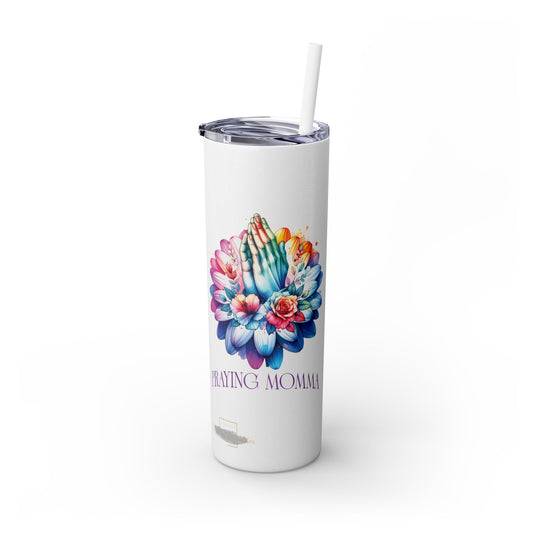 Praying Momma Tumbler with Straw, 20oz